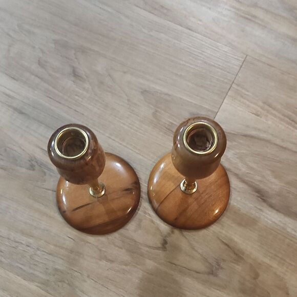 Vintage MCM Oregon Myrtlewood Candlesticks - Picture 2 of 7